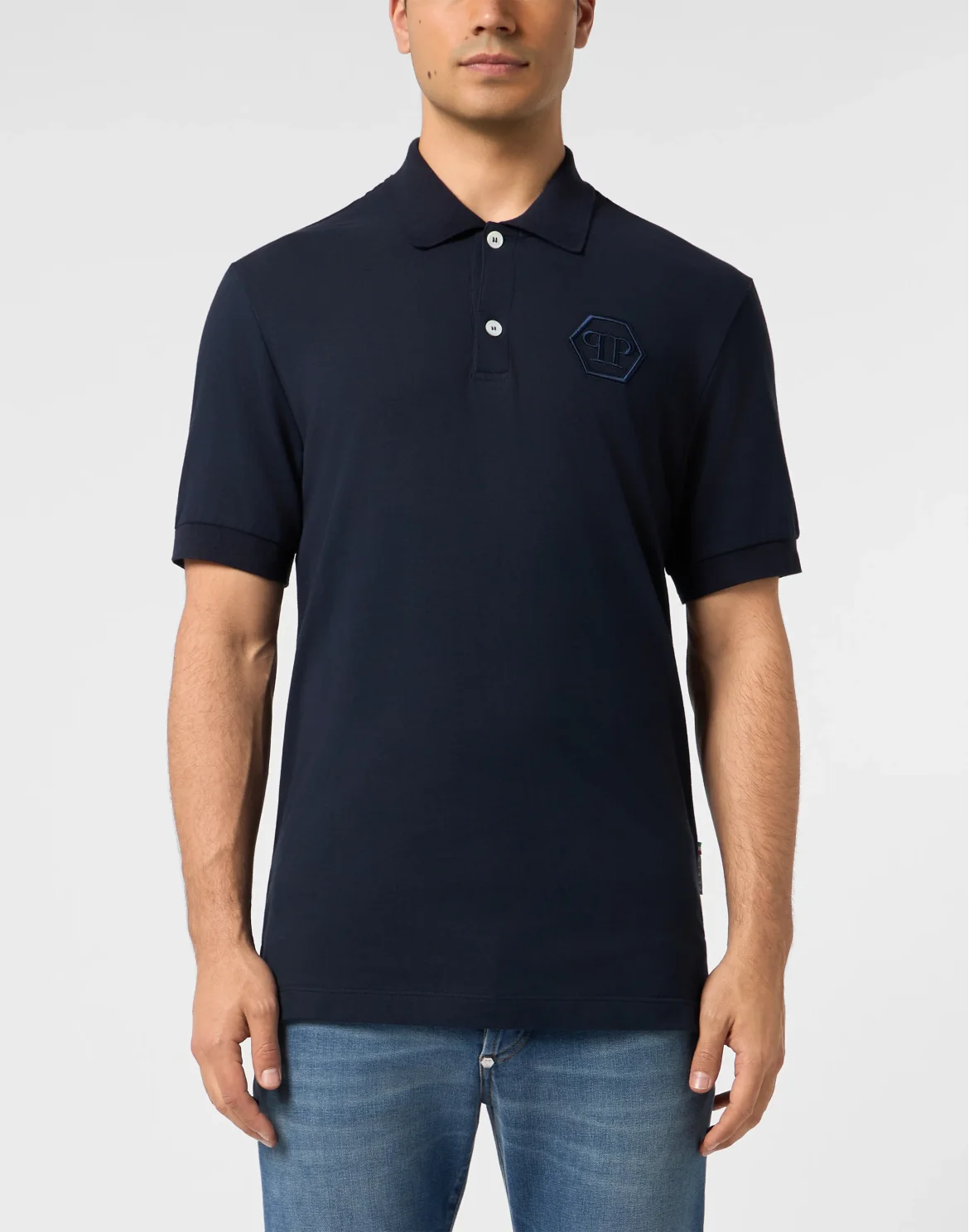 Polo T-Shirt Embroidery Hexagon, цвет: Синий