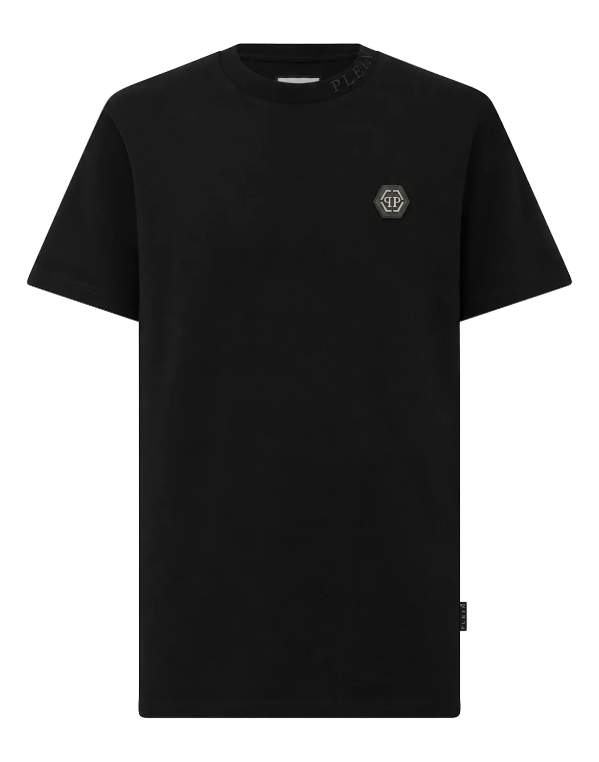 Round Neck T-Shirt Neck Logo, цвет: Черный
