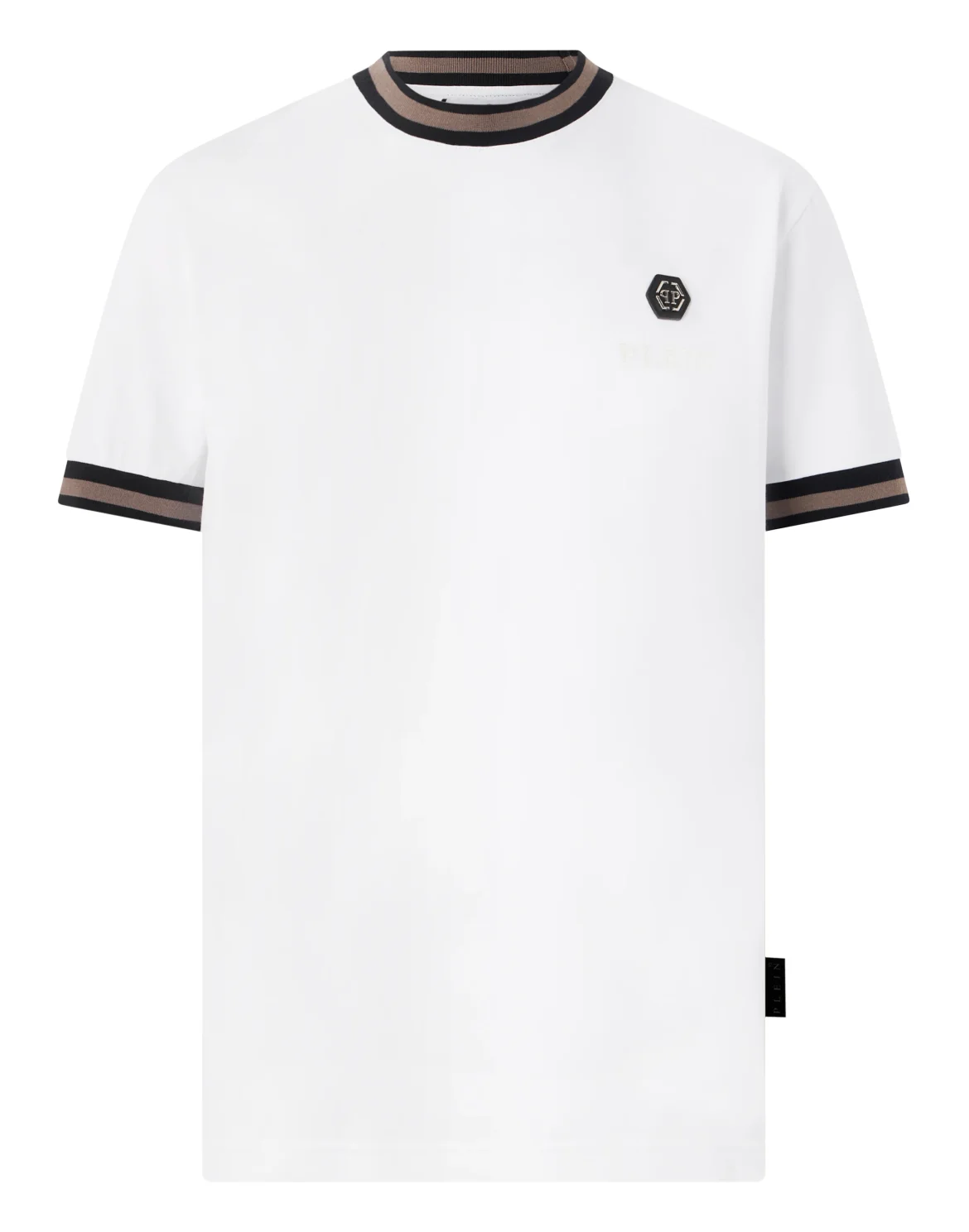 Round Neck T-Shirt Placca Stripes, цвет: Белый