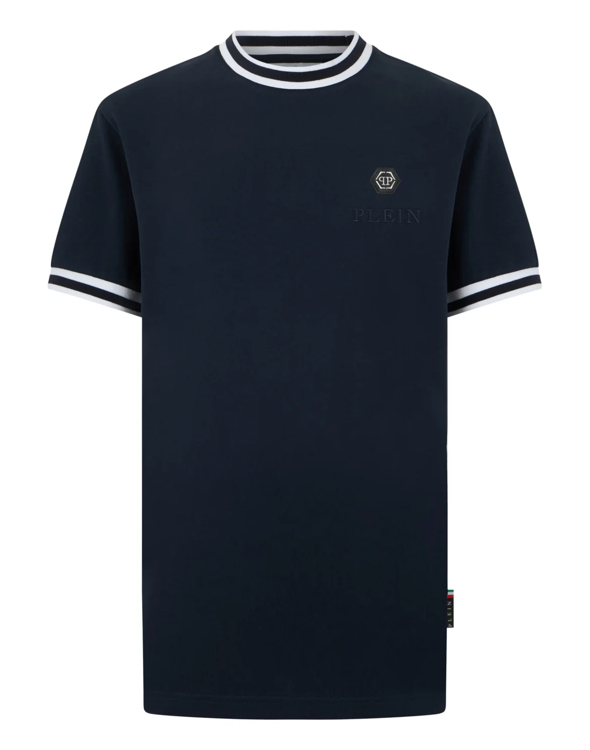 Round Neck T-Shirt Placca Stripes, цвет: Синий