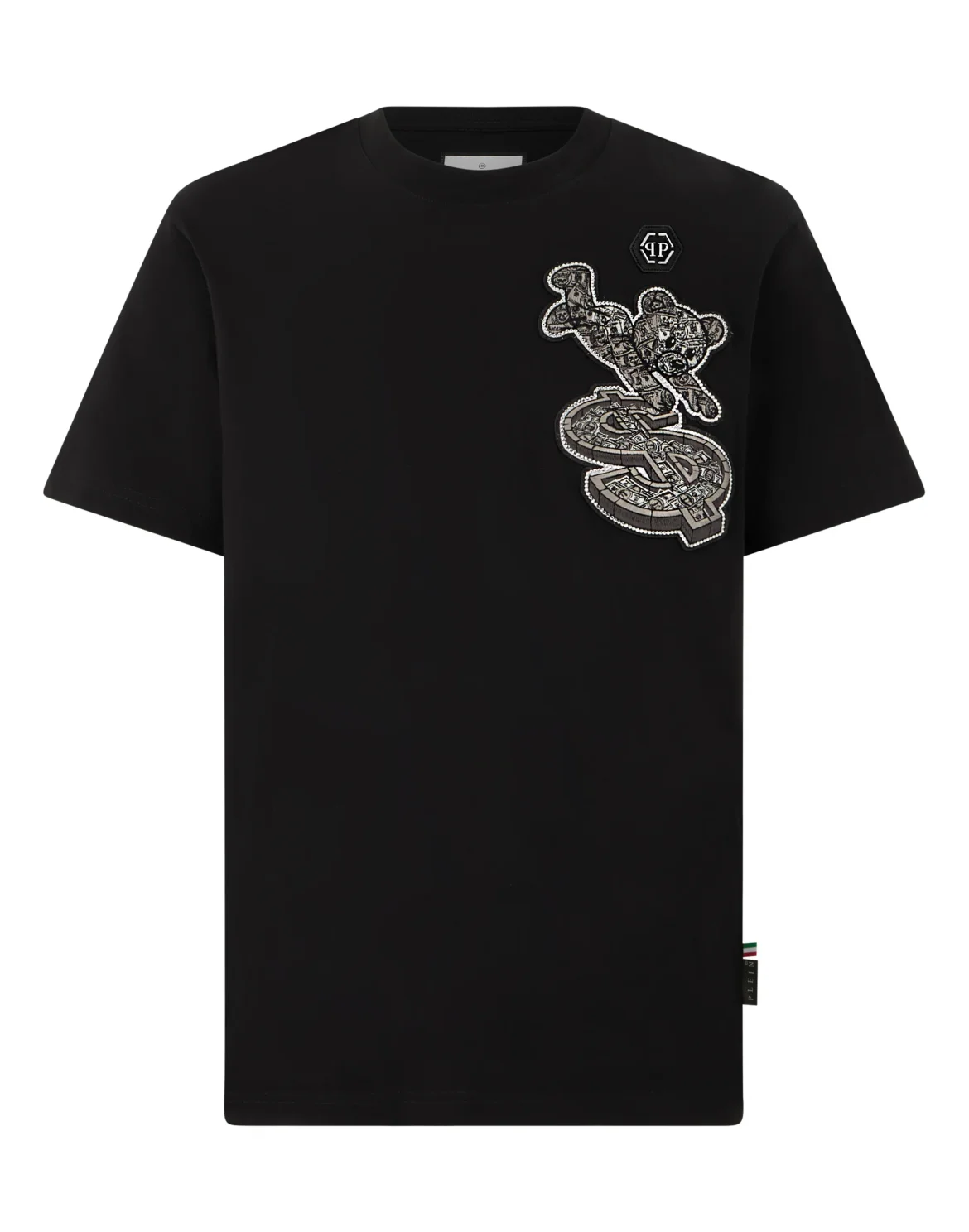 Round Neck T-Shirt Chest Teddy Stones, цвет: Черный