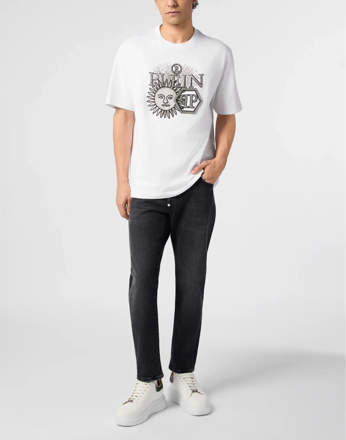 Round Neck T-Shirt Sun Space Club, цвет: Белый