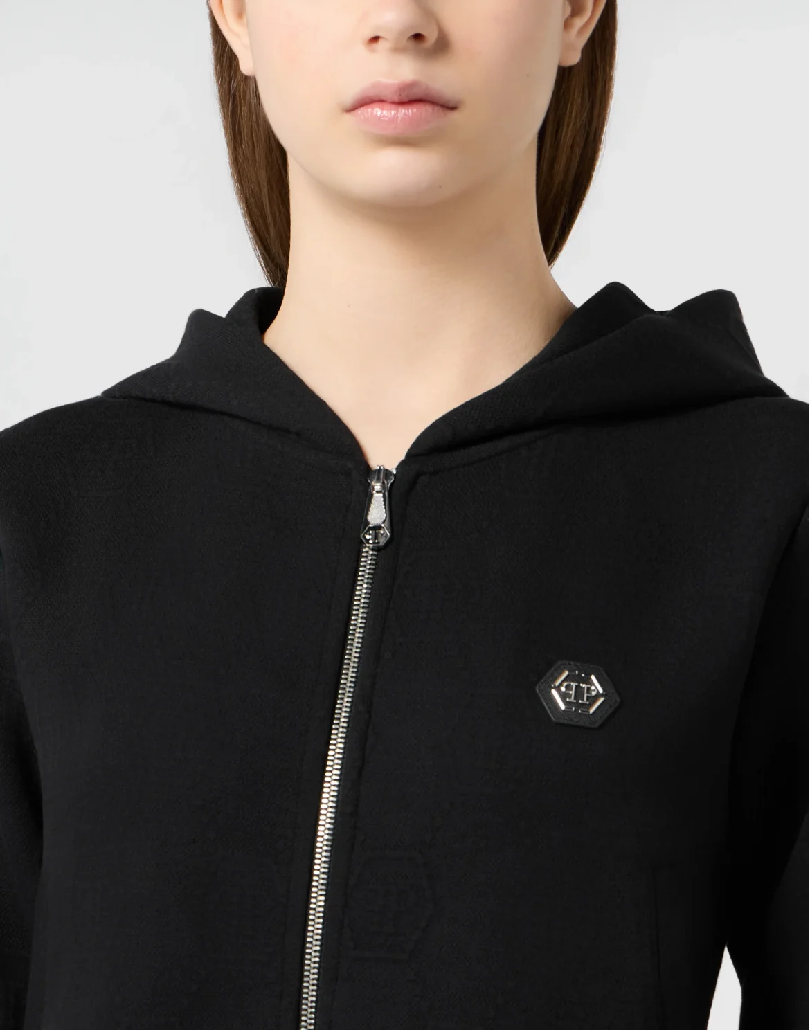 Zip Hoodie Jacquard Monogram, цвет: Черный