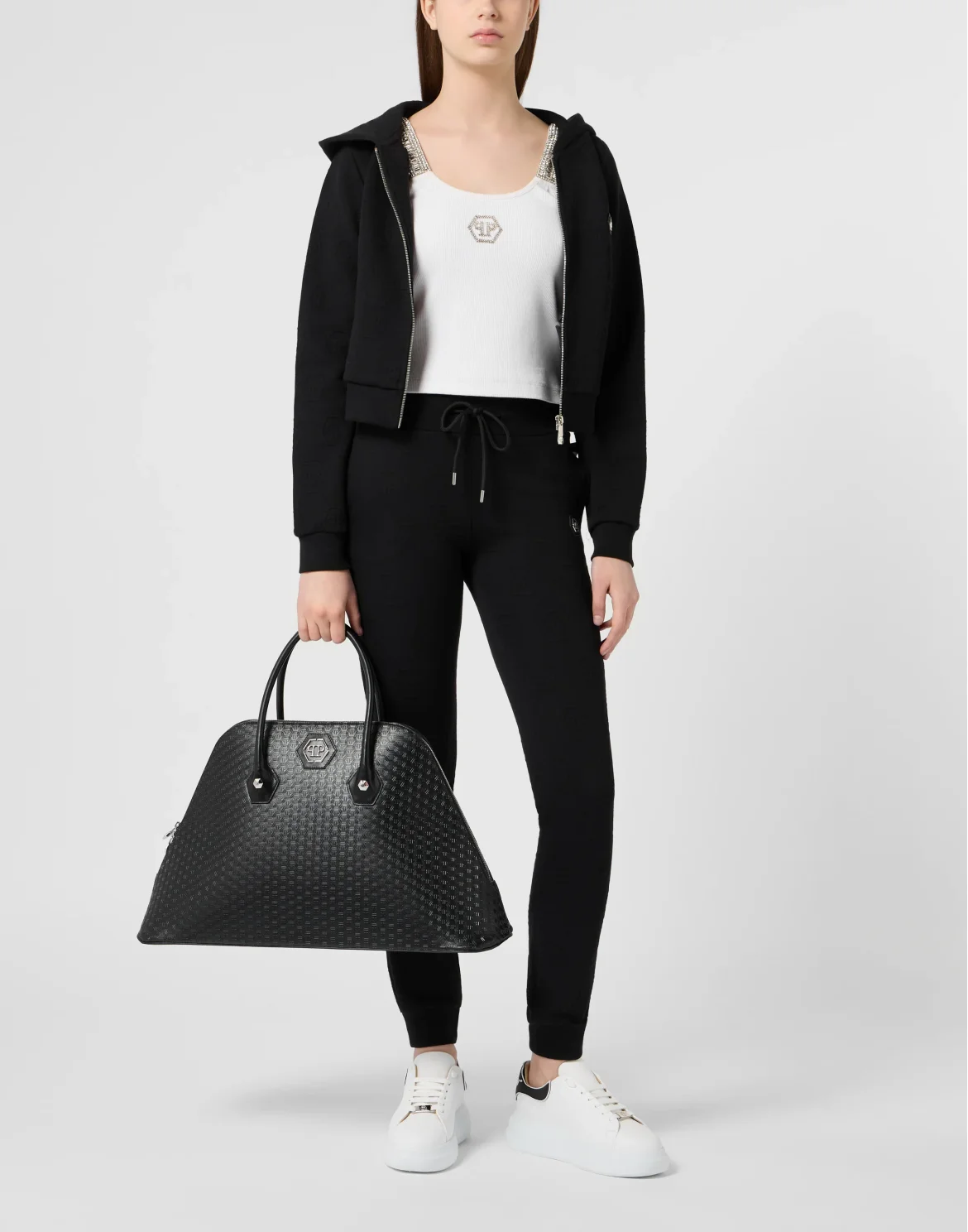 Zip Hoodie Jacquard Monogram, цвет: Черный