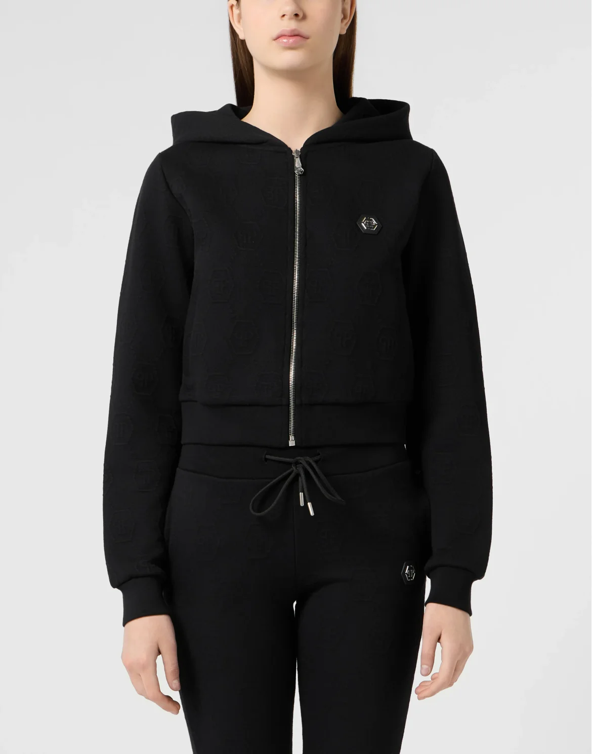 Zip Hoodie Jacquard Monogram, цвет: Черный