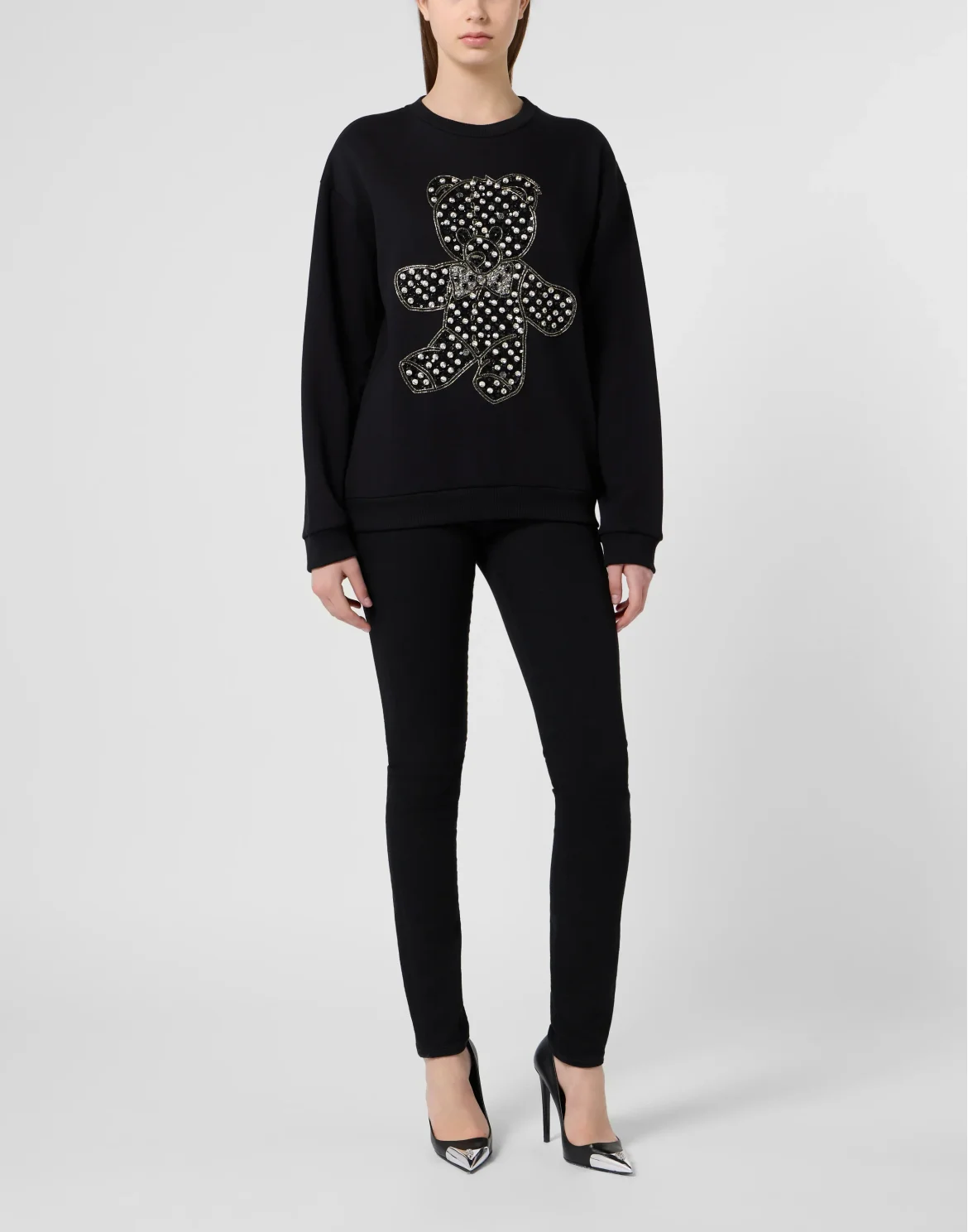 Round Neck Sweatshirt Teddy Stones, цвет: Черный