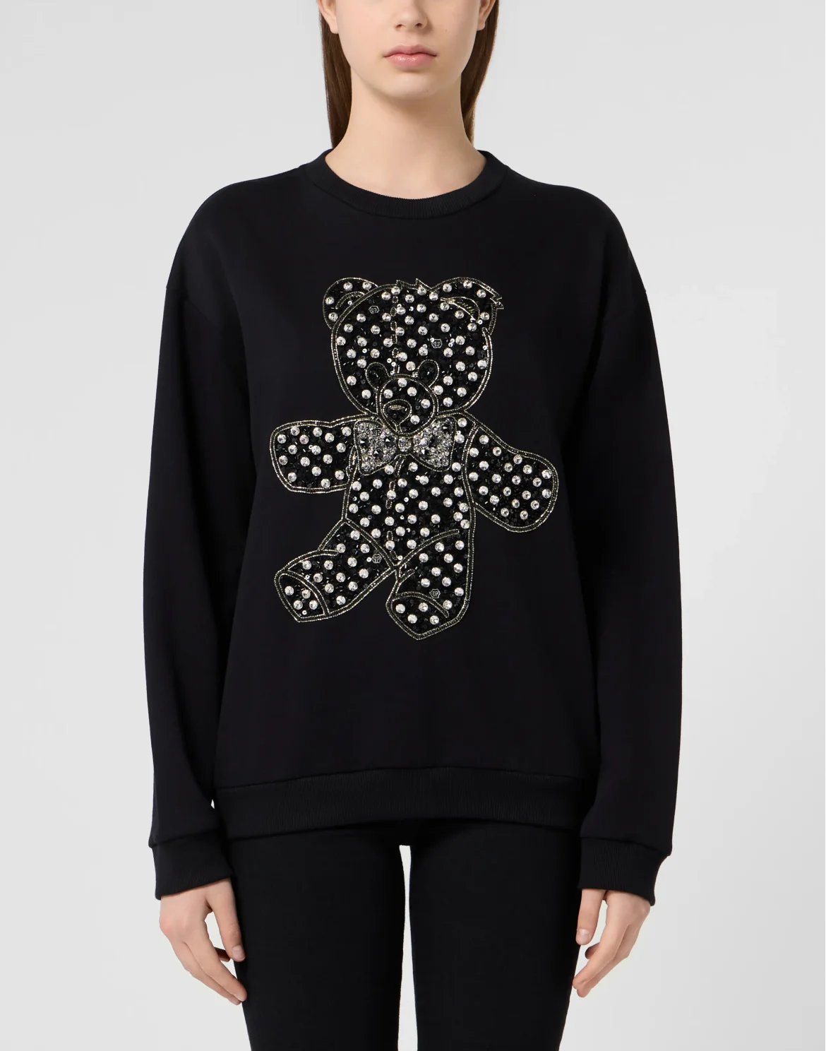 Round Neck Sweatshirt Teddy Stones, цвет: Черный