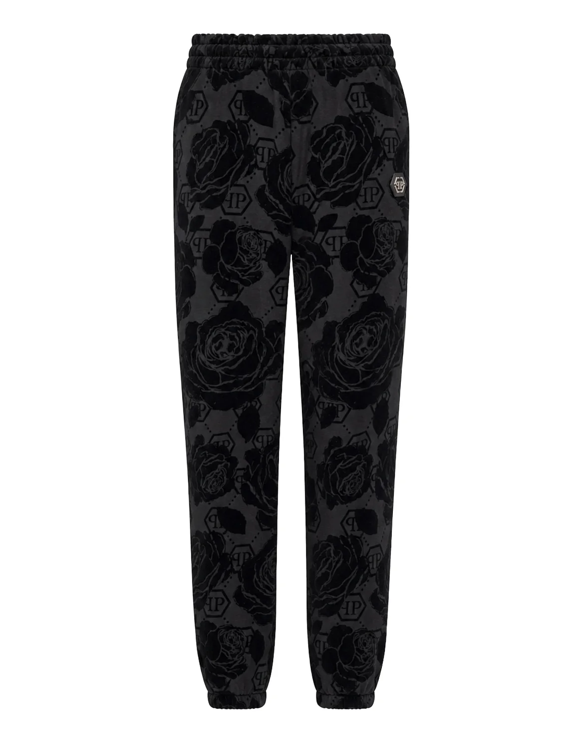 Jogging Pants Flock Flower Monogram, цвет: Черный