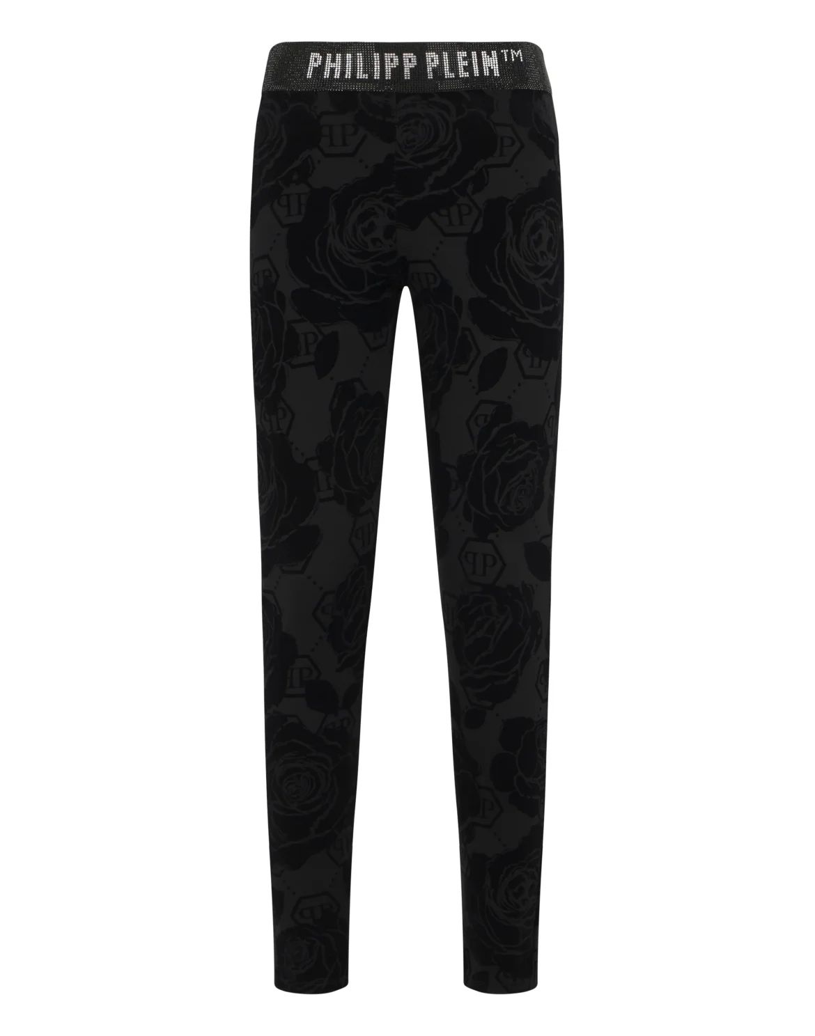 Leggings Flock Flower Monogram, цвет: Черный