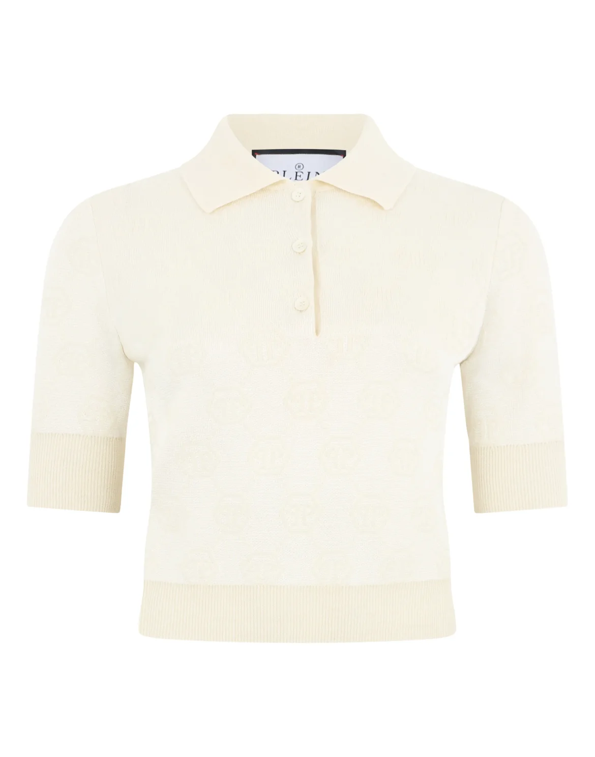 Merino Wool Regular Polo Jacquard Monogram, цвет: Бежевый
