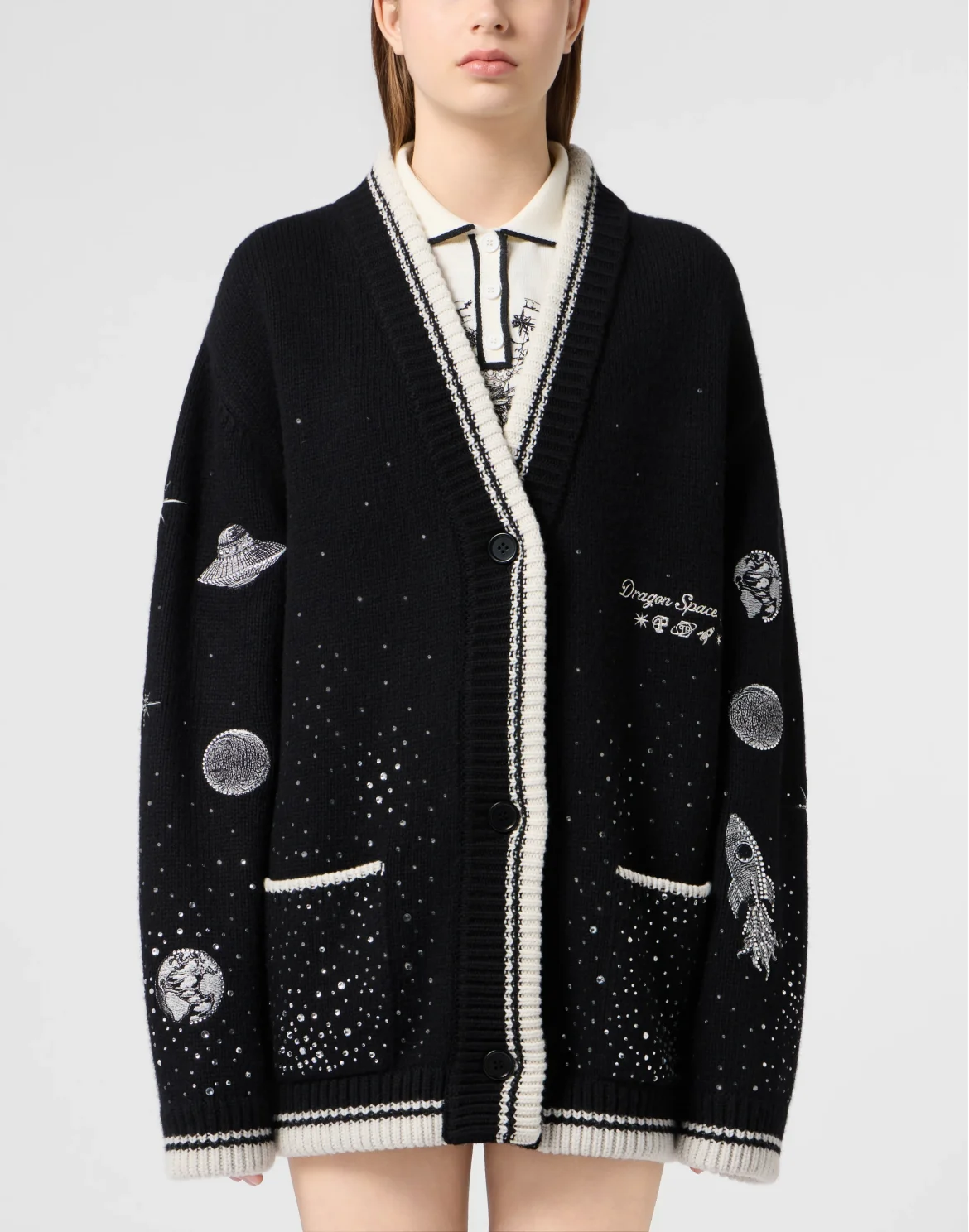Wool Knitted Cardigan Zodiac, цвет: Черный