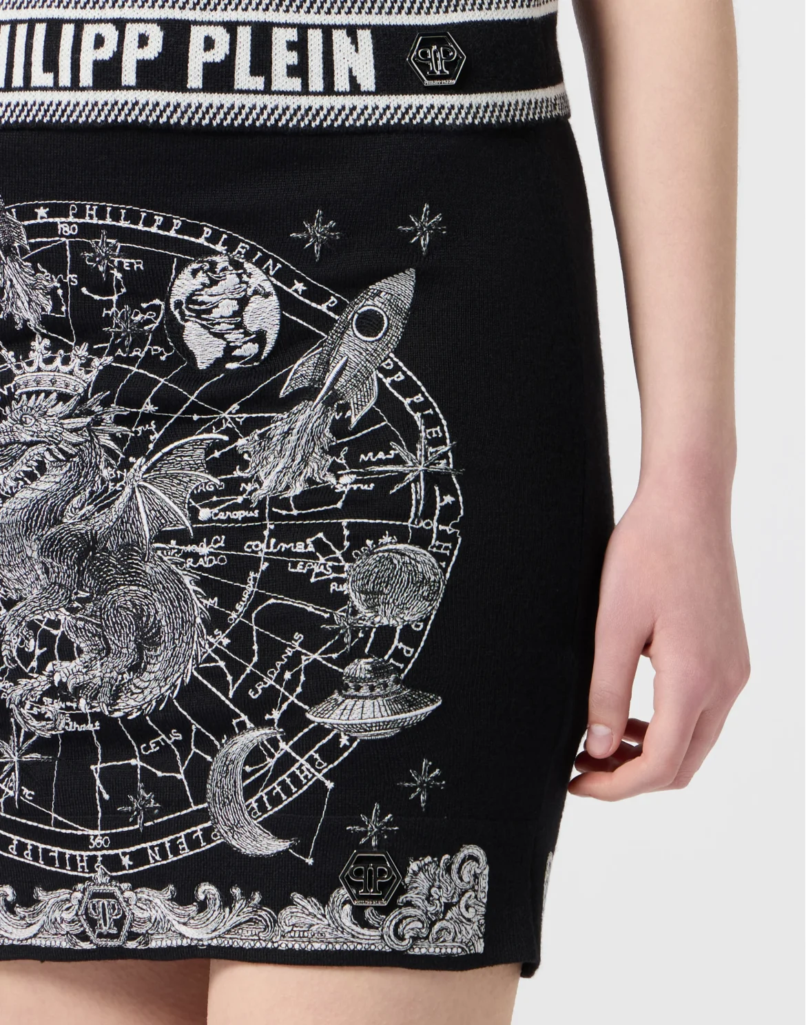 Knitted Mini Skirt Zodiac, цвет: Черный