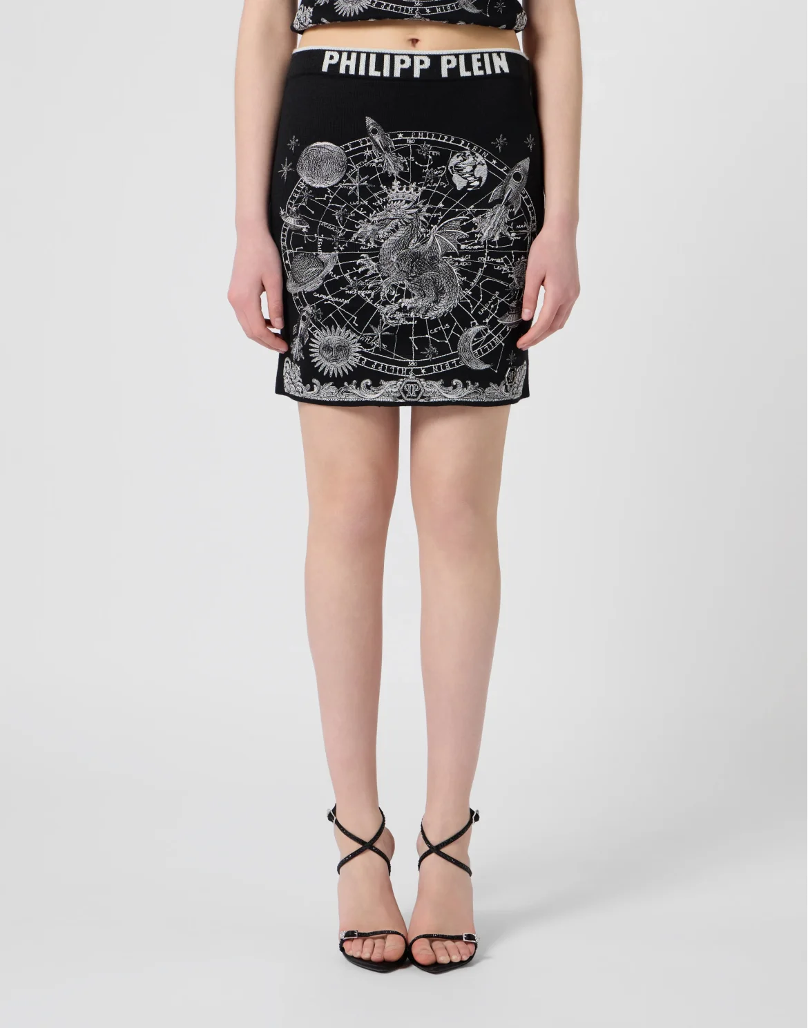 Knitted Mini Skirt Zodiac, цвет: Черный