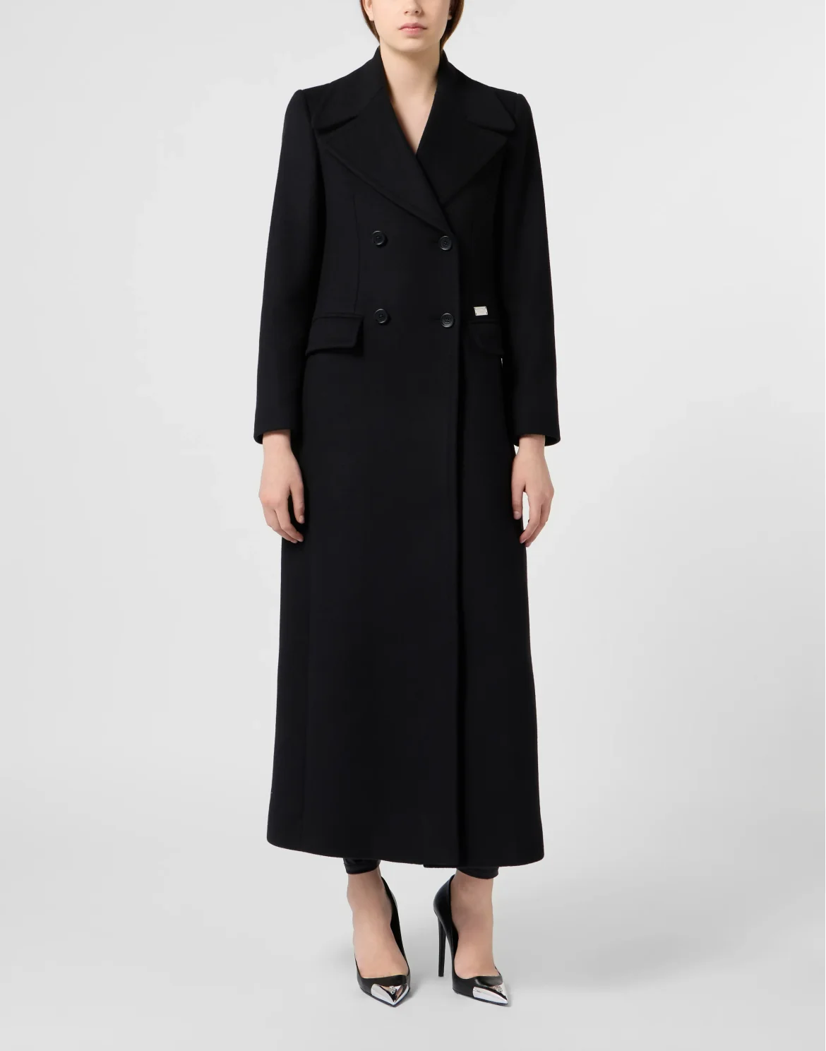 Duke Long Coat Baroque Skull, цвет: Черный