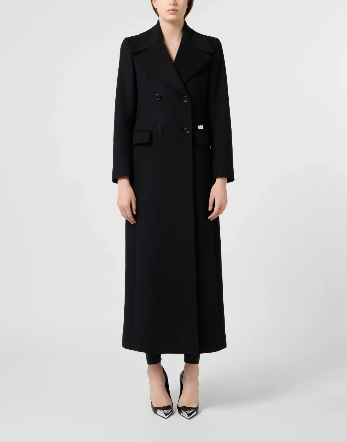 Duke Long Coat Baroque Skull, цвет: Черный
