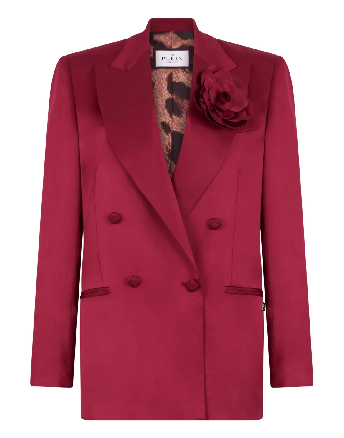 Dame Fit Double Breasted Blazer Flower, цвет: Красный