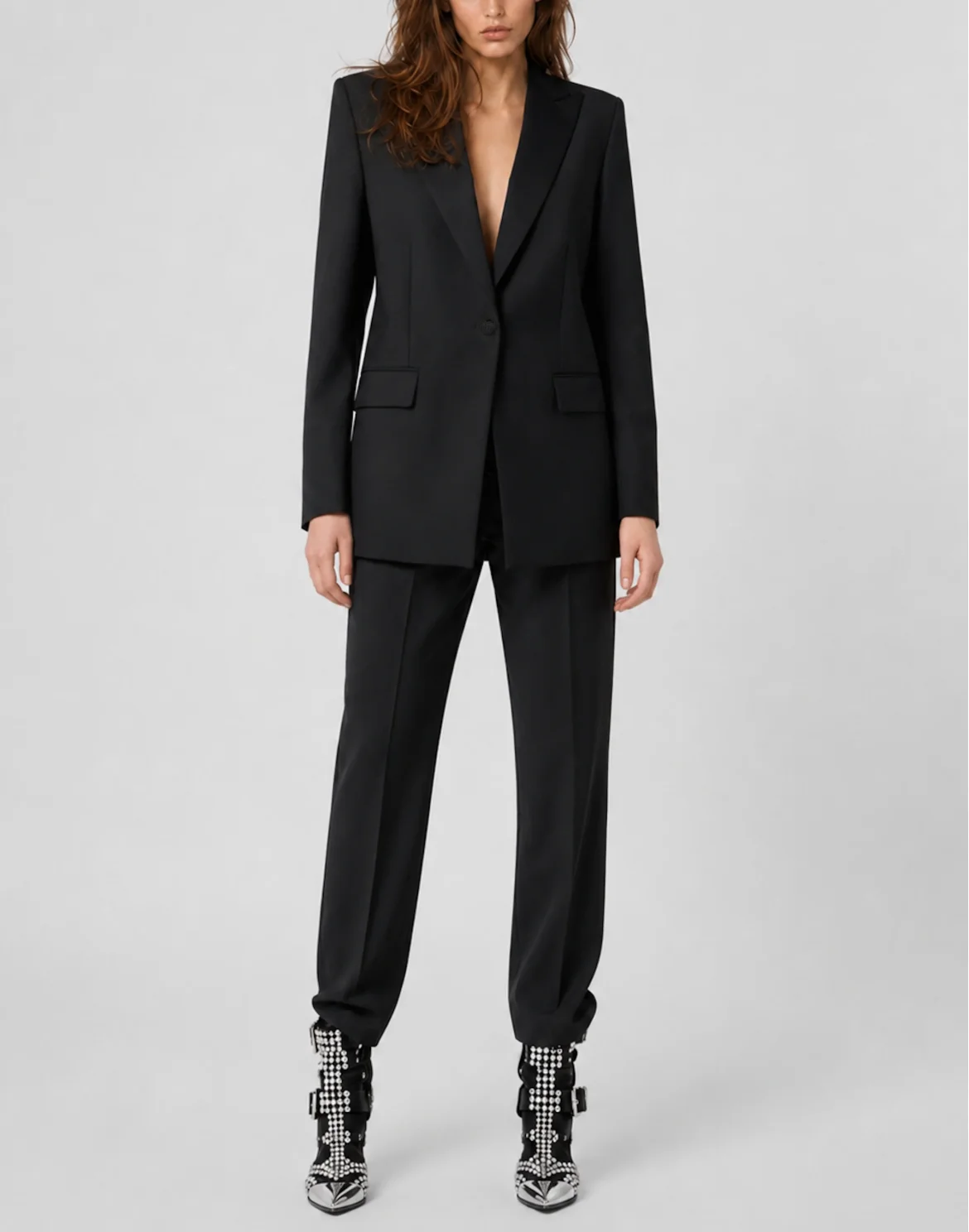 Boyfriend's Fit Blazer Baroque Skull, цвет: Черный