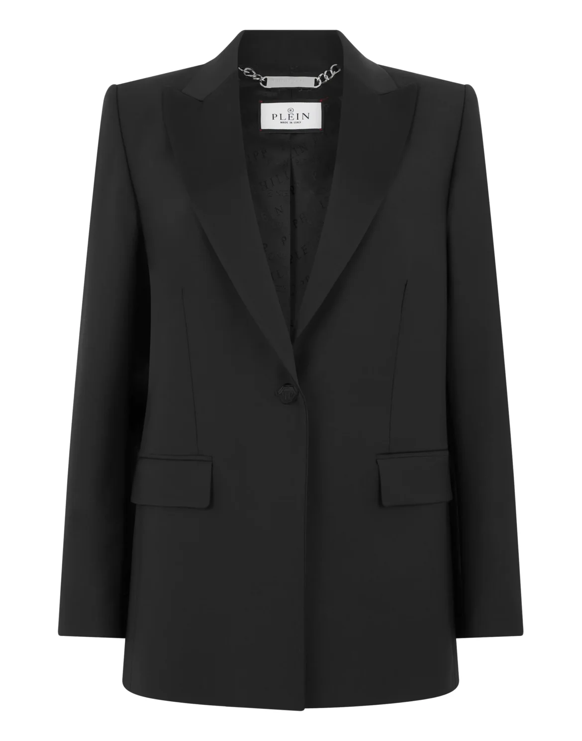 Boyfriend's Fit Blazer Baroque Skull, цвет: Черный