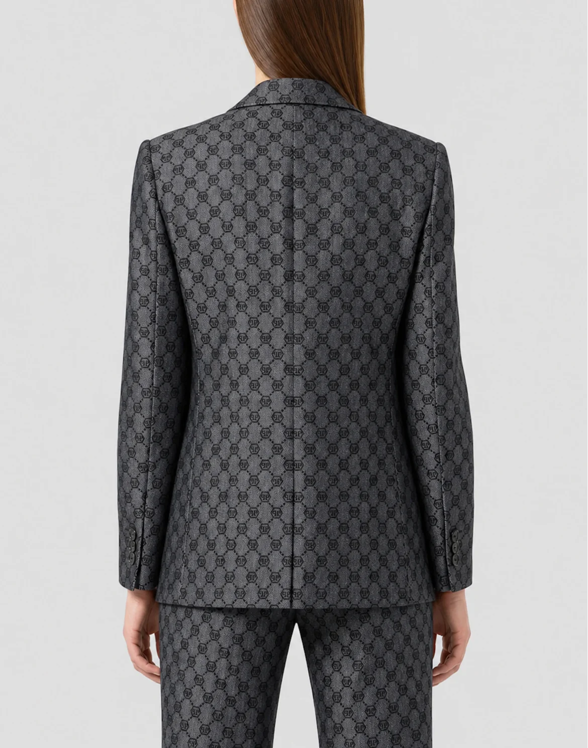 Double-Breasted Dame Fit Blazer Monogram, цвет: Черный