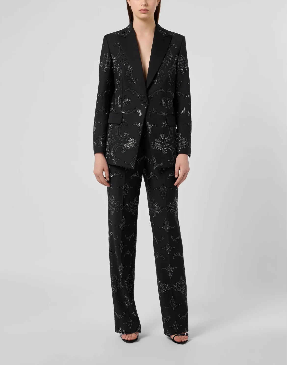 Boyfriend's Fit Blazer Baroque Strass, цвет: Черный