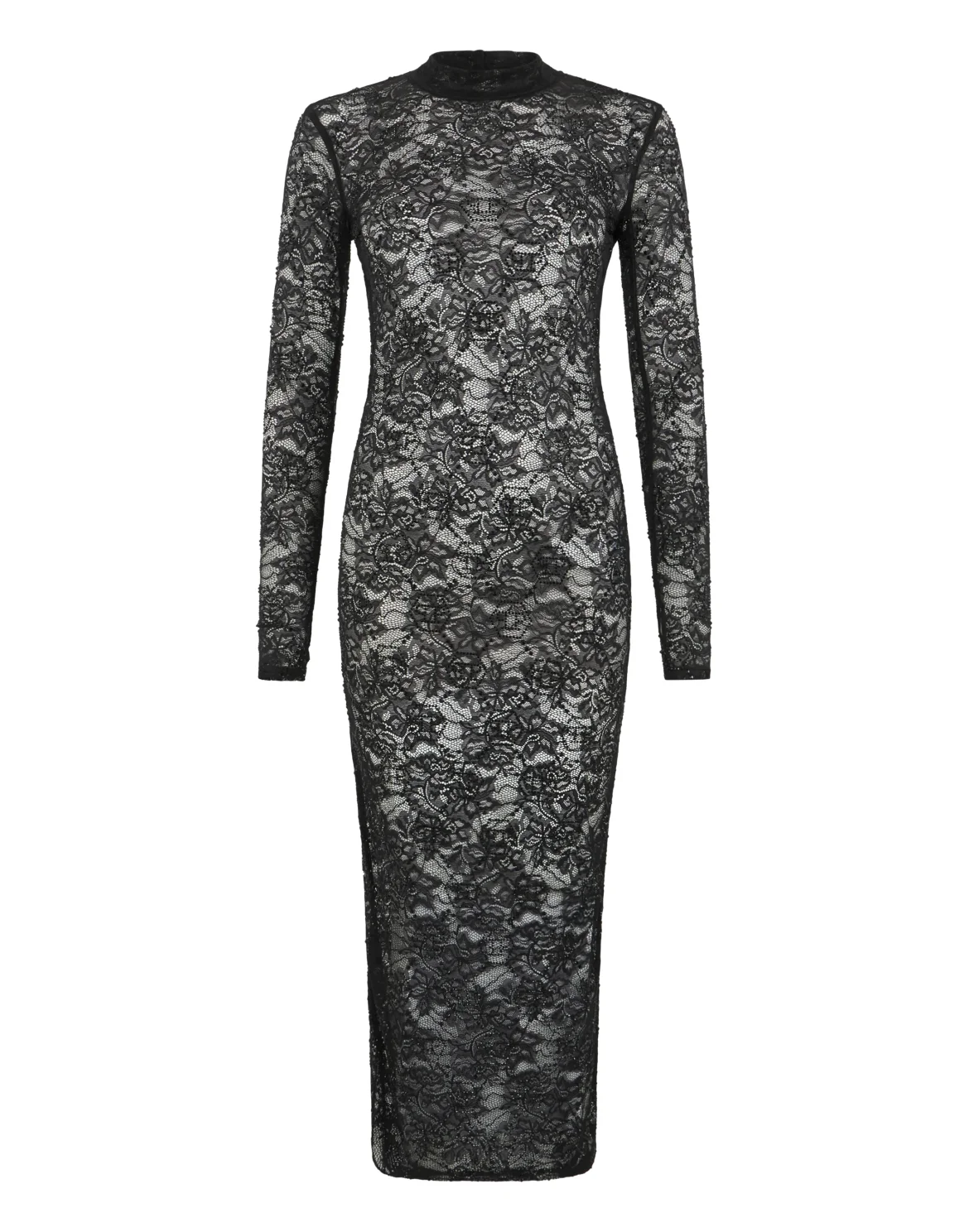 Lace Open Back Long Dress Monogram Strass Monogram Strass, цвет: Черный