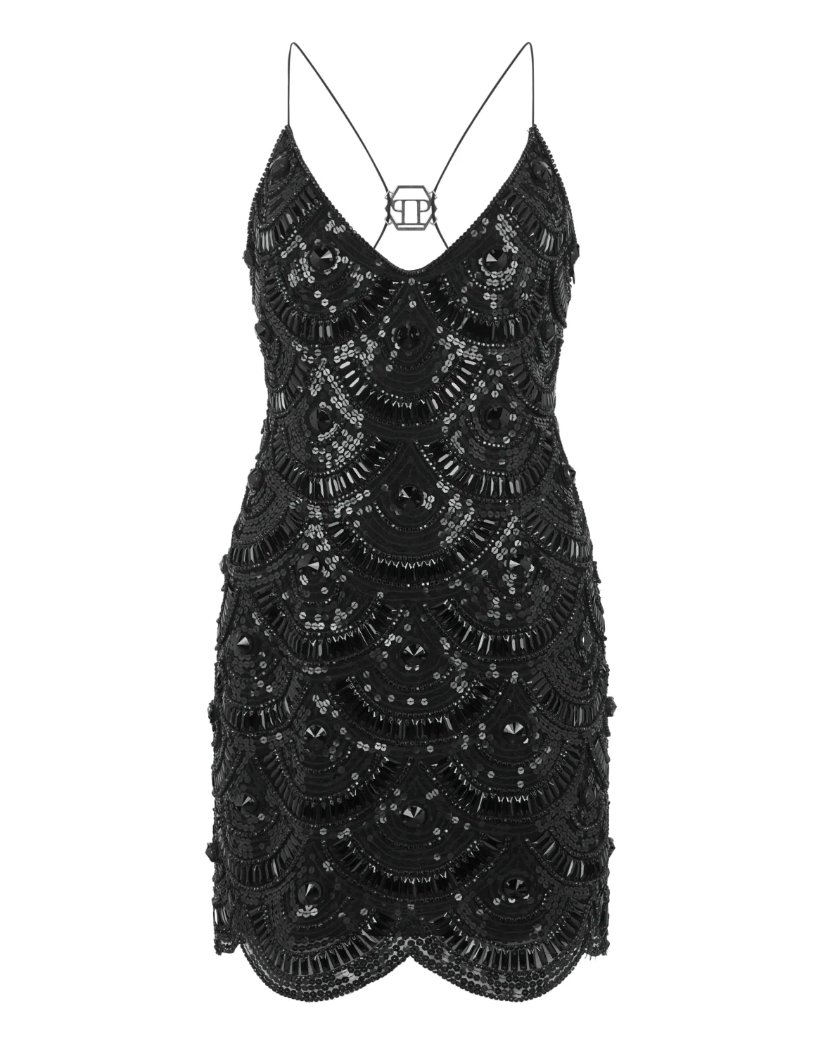 Mini Dress Shiny Waves, цвет: Черный