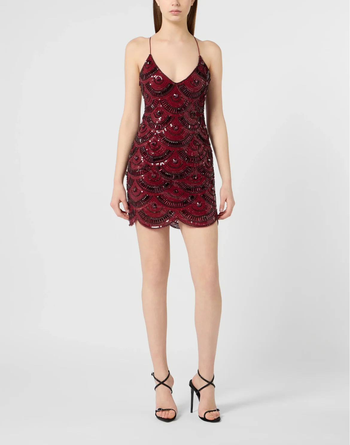 Mini Dress Shiny Waves, цвет: Красный