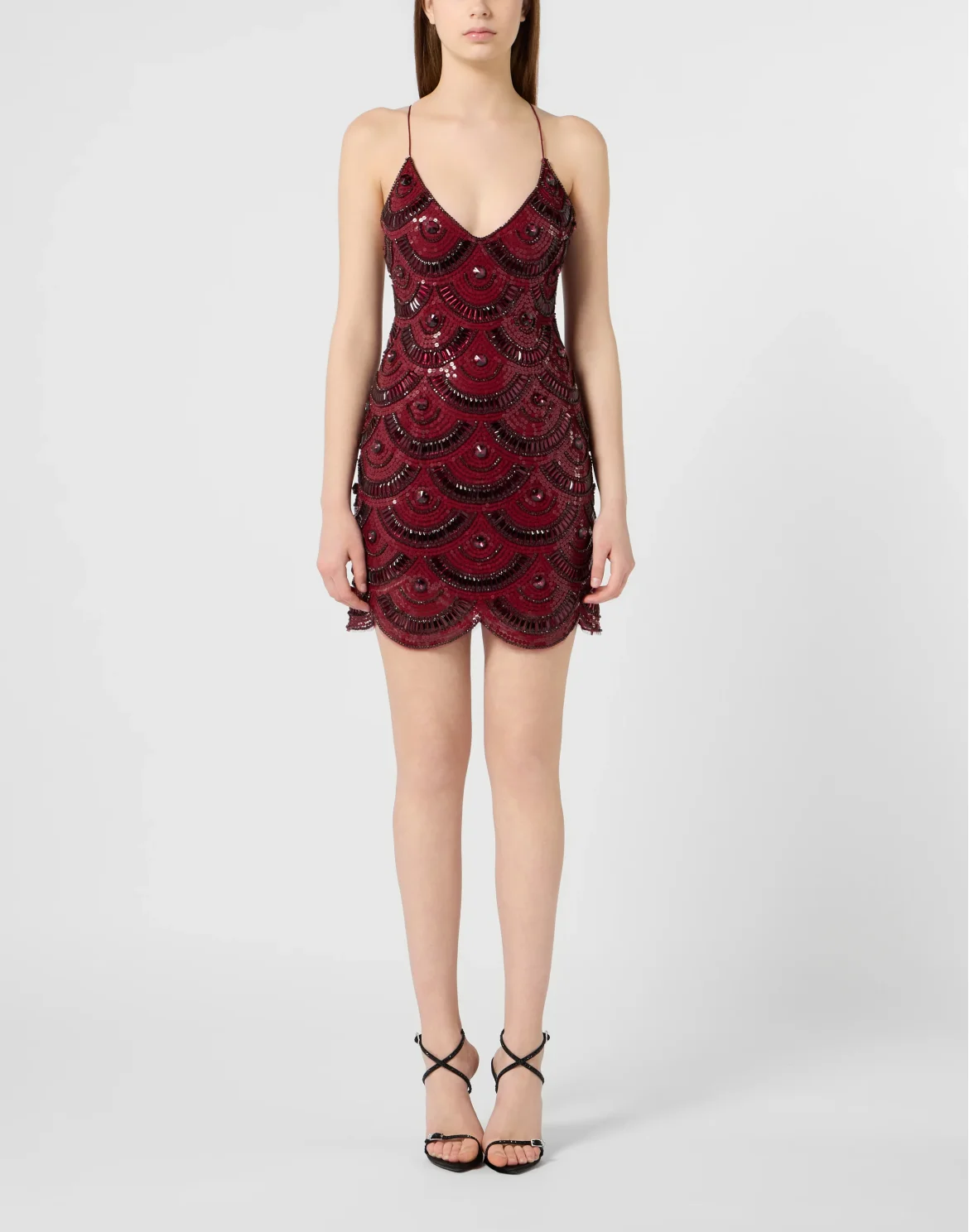 Mini Dress Shiny Waves, цвет: Красный