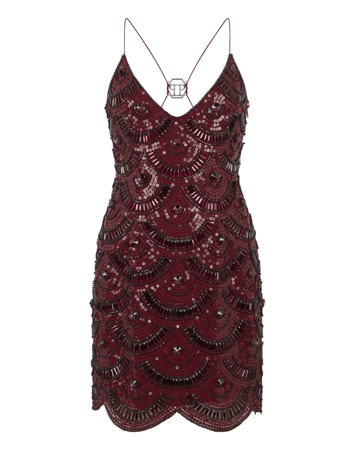 Mini Dress Shiny Waves, цвет: Красный