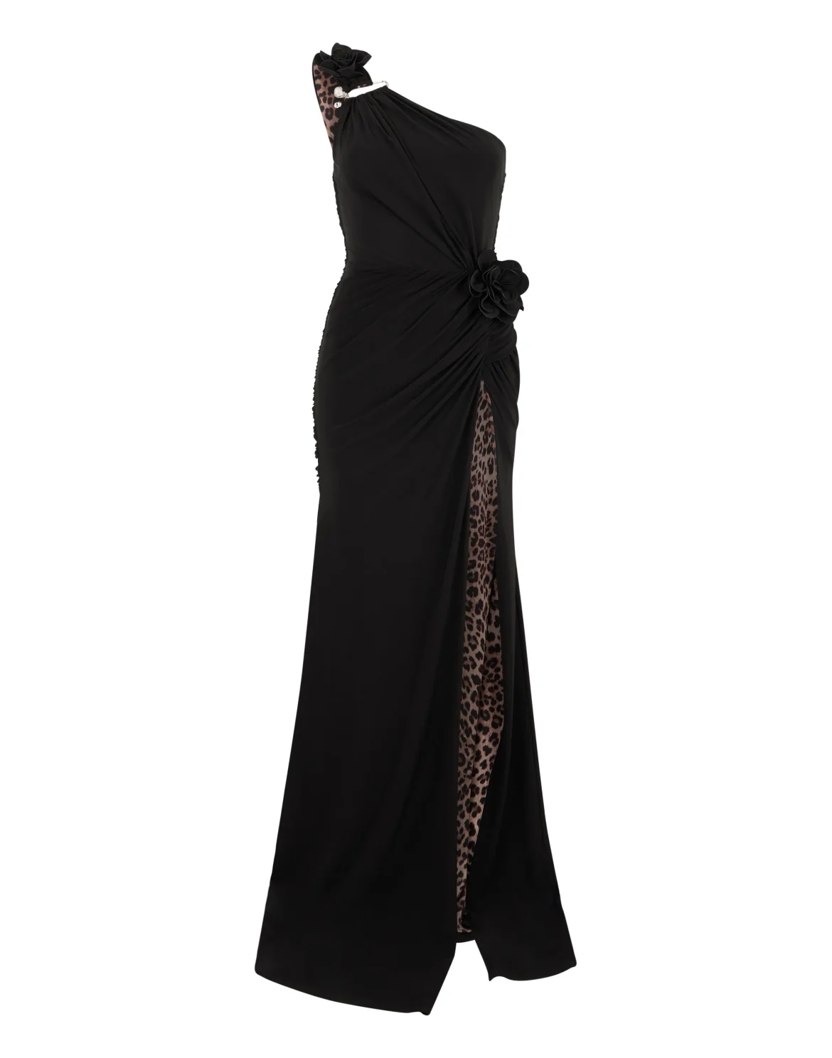 Long Dress Flower Piercing, цвет: Черный