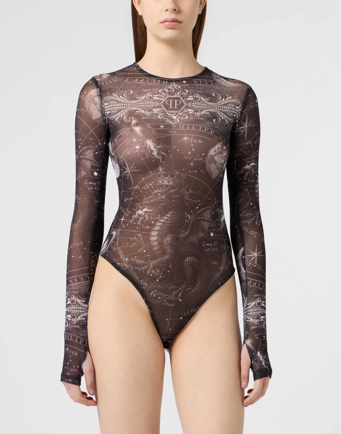 Tulle Bodysuit Zodiac, цвет: Черный