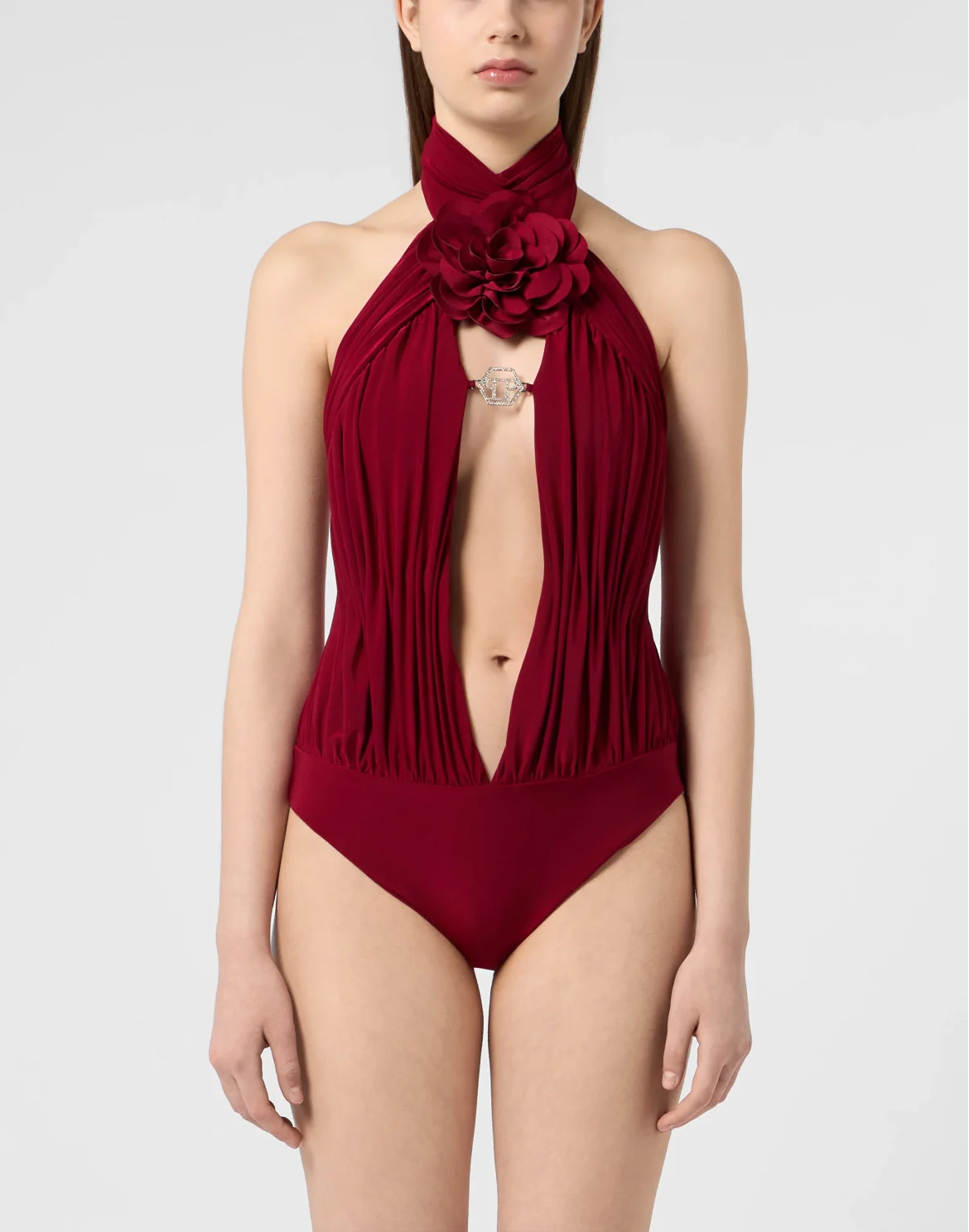 Sleeveless Bodysuit Flower, цвет: Красный