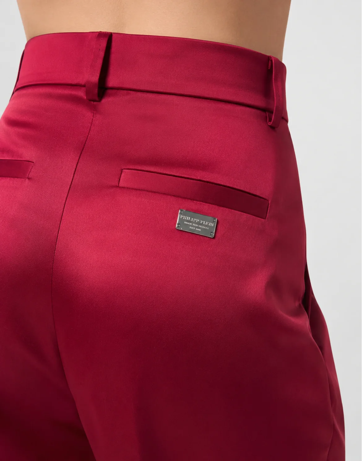 Satin Dame Fit Trousers, цвет: Красный