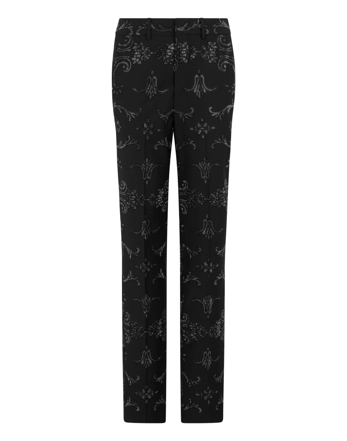 Lady Straight Trousers Baroque Strass, цвет: Черный