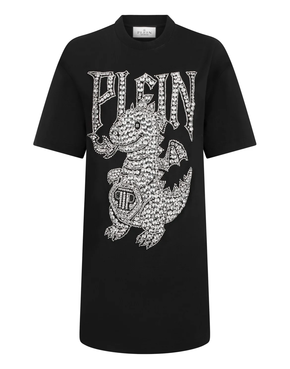 T-Shirt Mini Dress Plein Dragon, цвет: Черный
