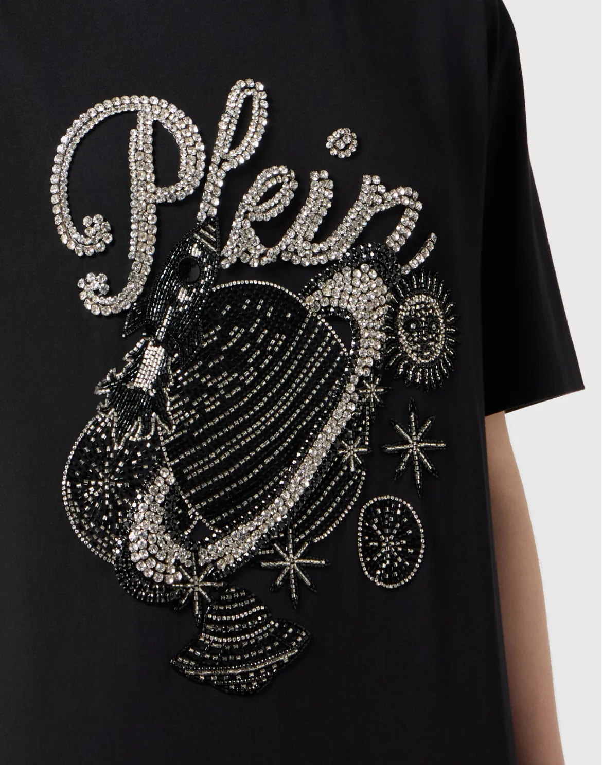 T-Shirt Mini Dress Space Plein, цвет: Черный