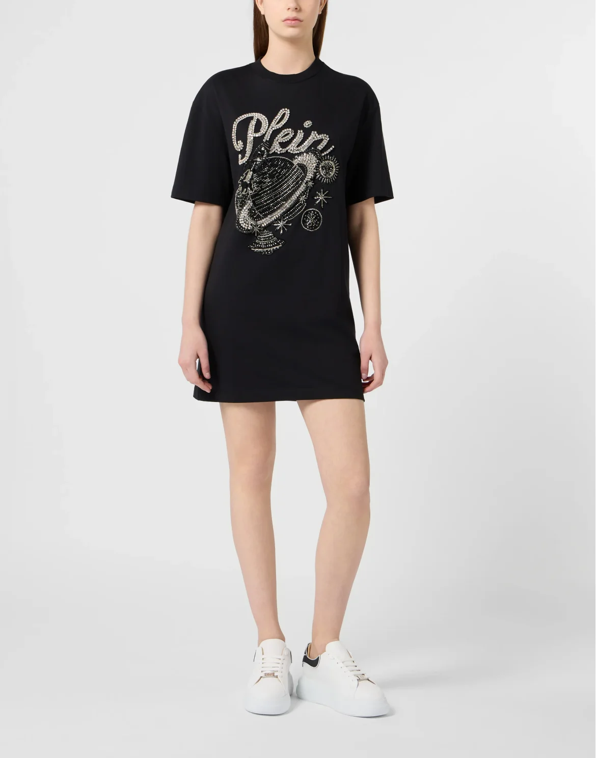 T-Shirt Mini Dress Space Plein, цвет: Черный