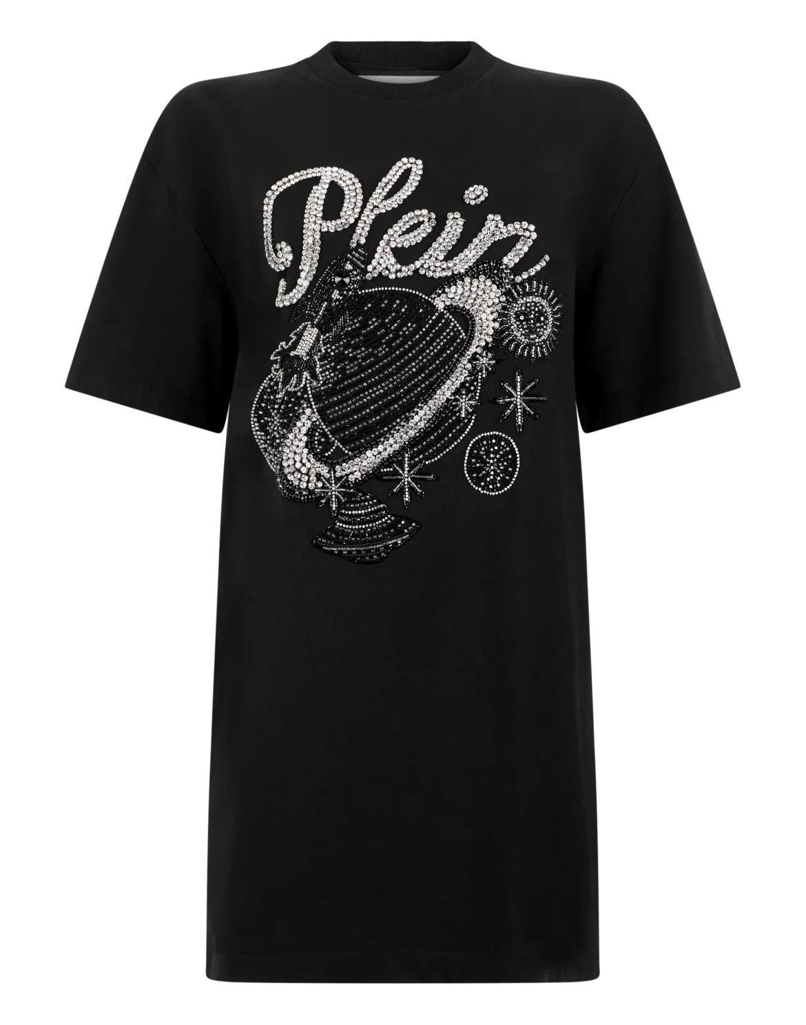 T-Shirt Mini Dress Space Plein, цвет: Черный