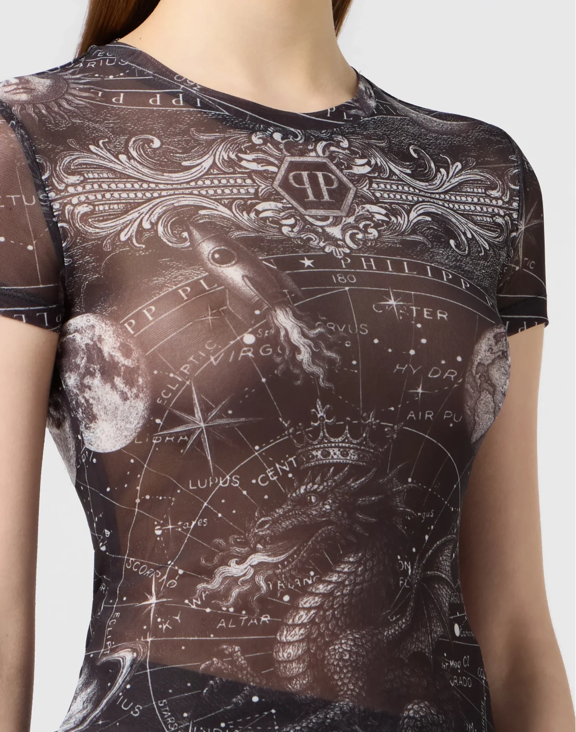 Tulle Sexy Pure Fit T-Shirt Zodiac, цвет: Черный