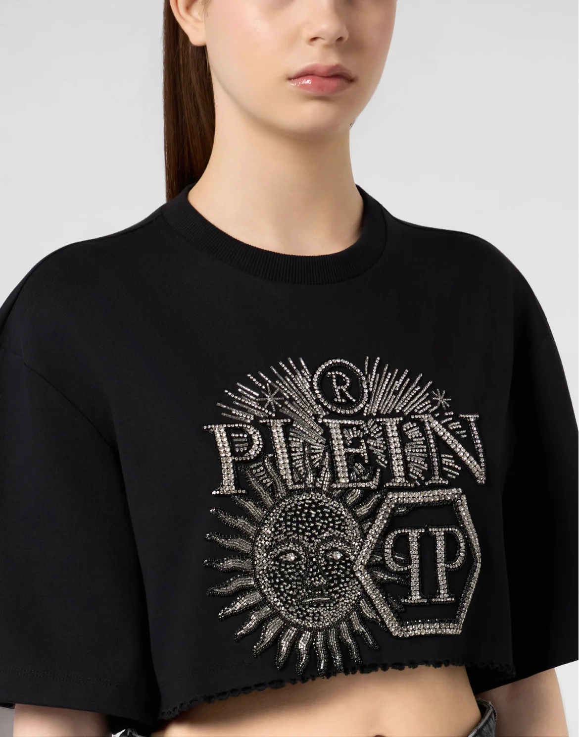 Cropped T-Shirt Zodiac, цвет: Черный