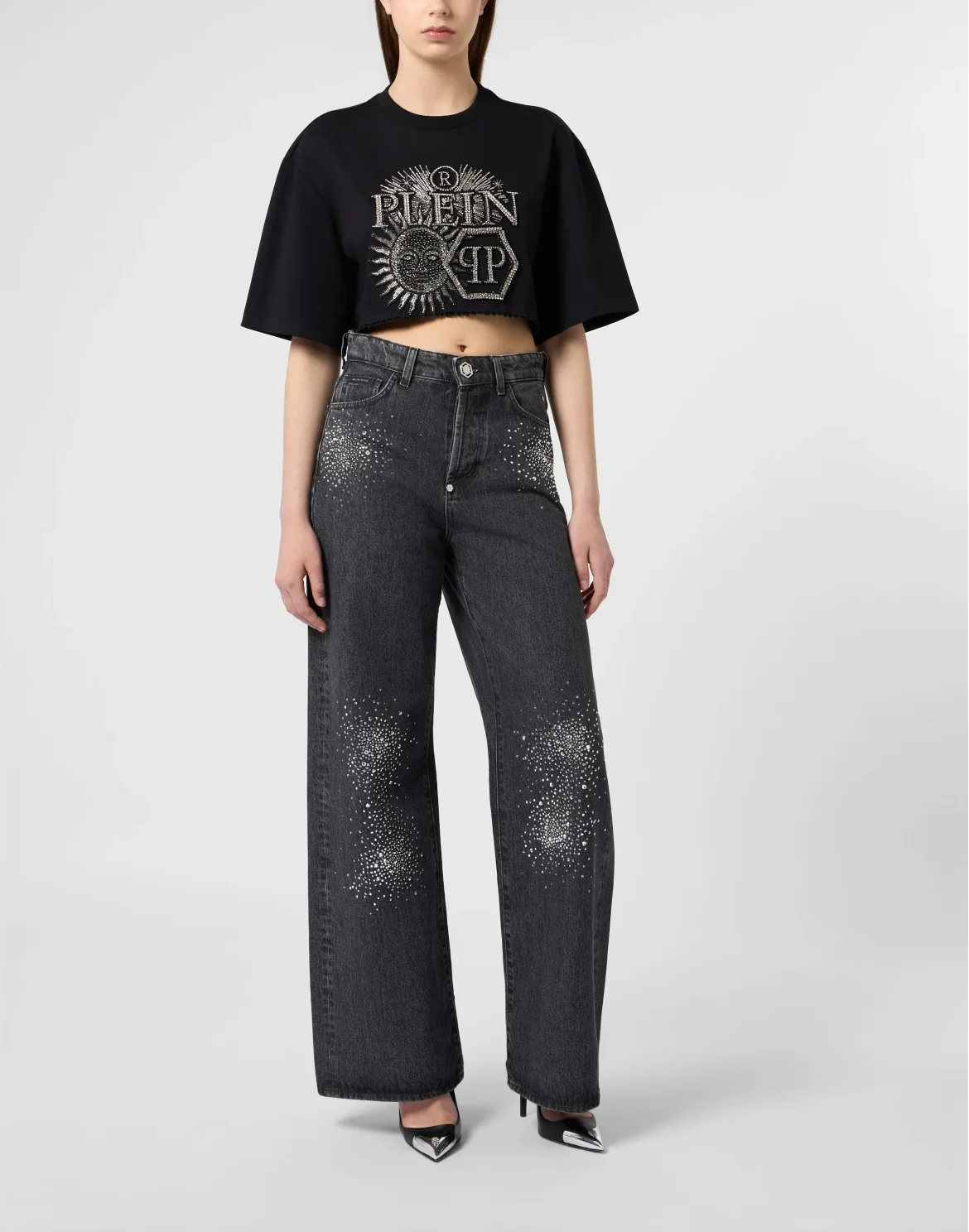 Cropped T-Shirt Zodiac, цвет: Черный