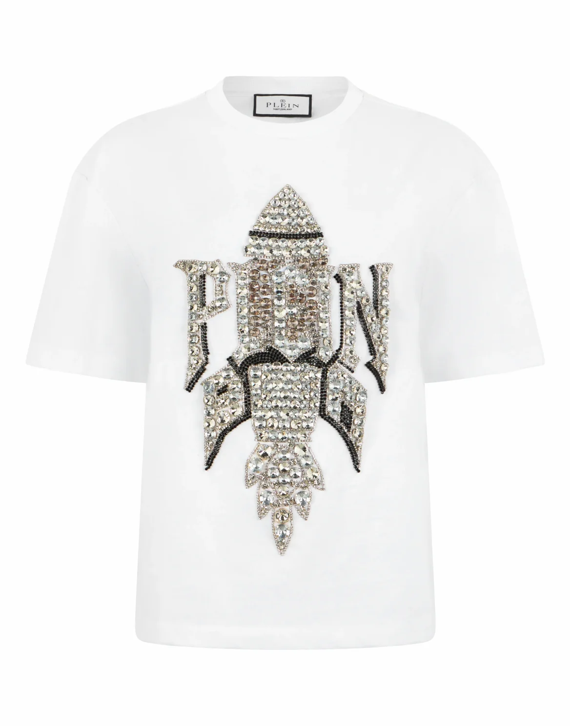 Man Fit T-Shirt Plein Rocket, цвет: Белый