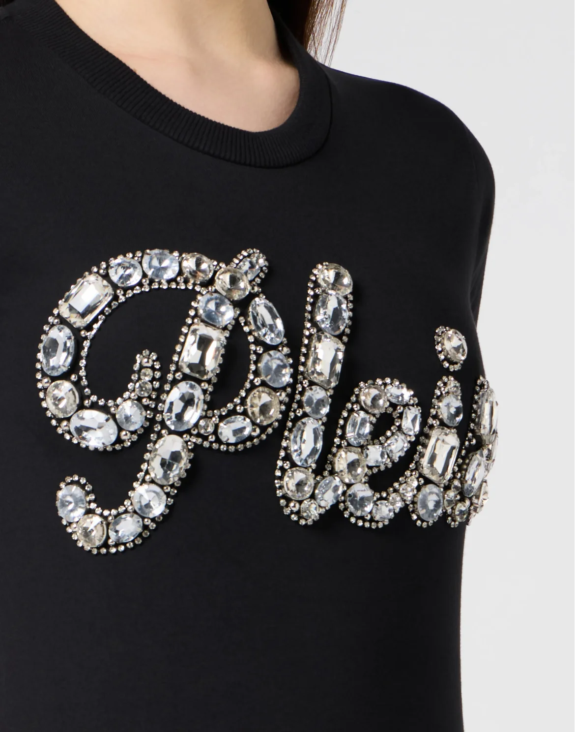 Sexy Pure Fit T-Shirt Crystal Plein, цвет: Черный