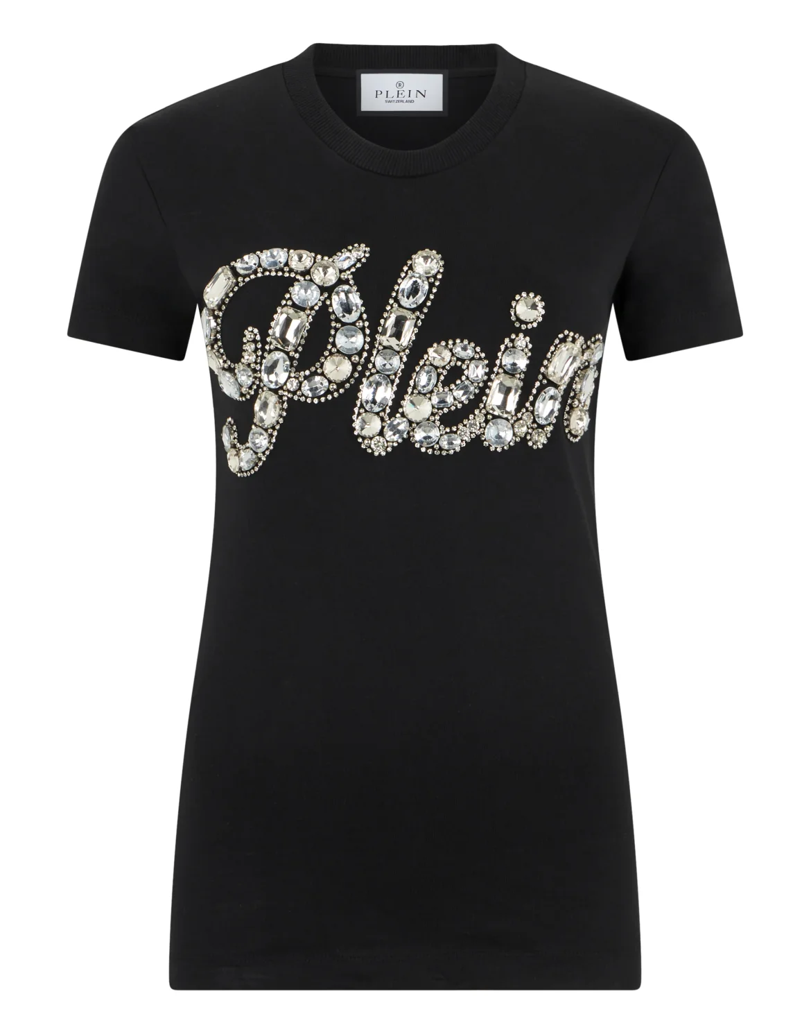 Sexy Pure Fit T-Shirt Crystal Plein, цвет: Черный