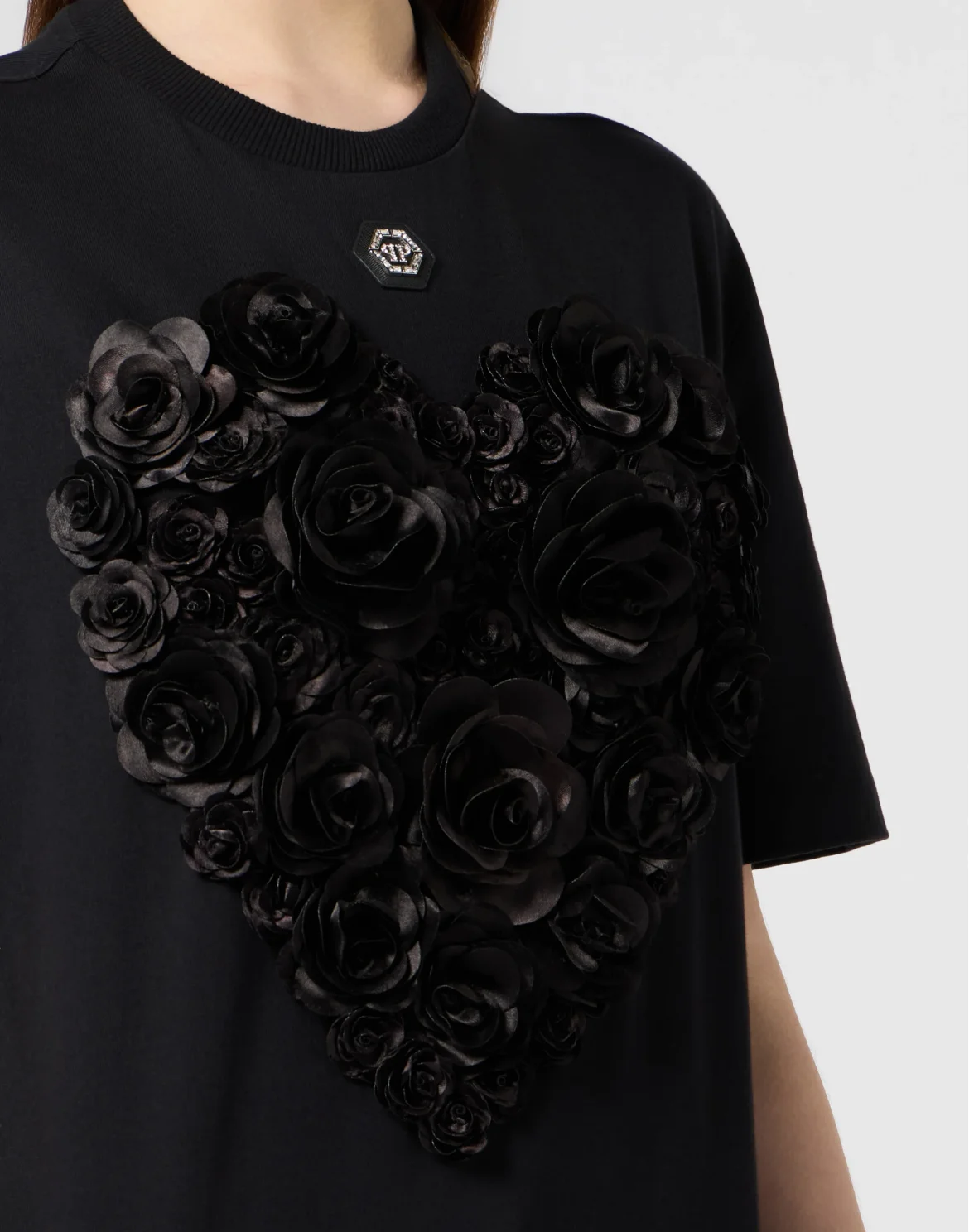 Man Fit T-Shirt Flowers, цвет: Черный