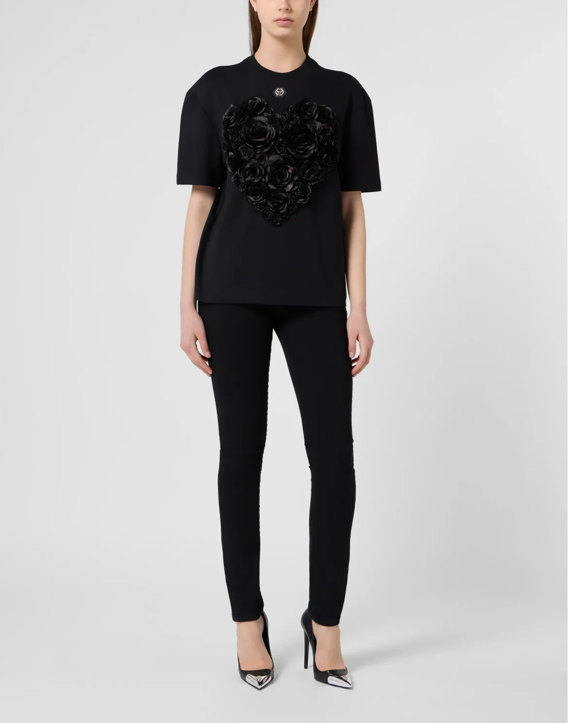 Man Fit T-Shirt Flowers, цвет: Черный