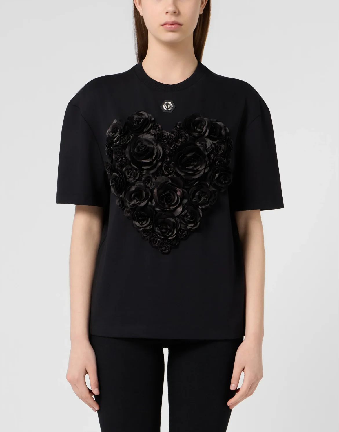 Man Fit T-Shirt Flowers, цвет: Черный