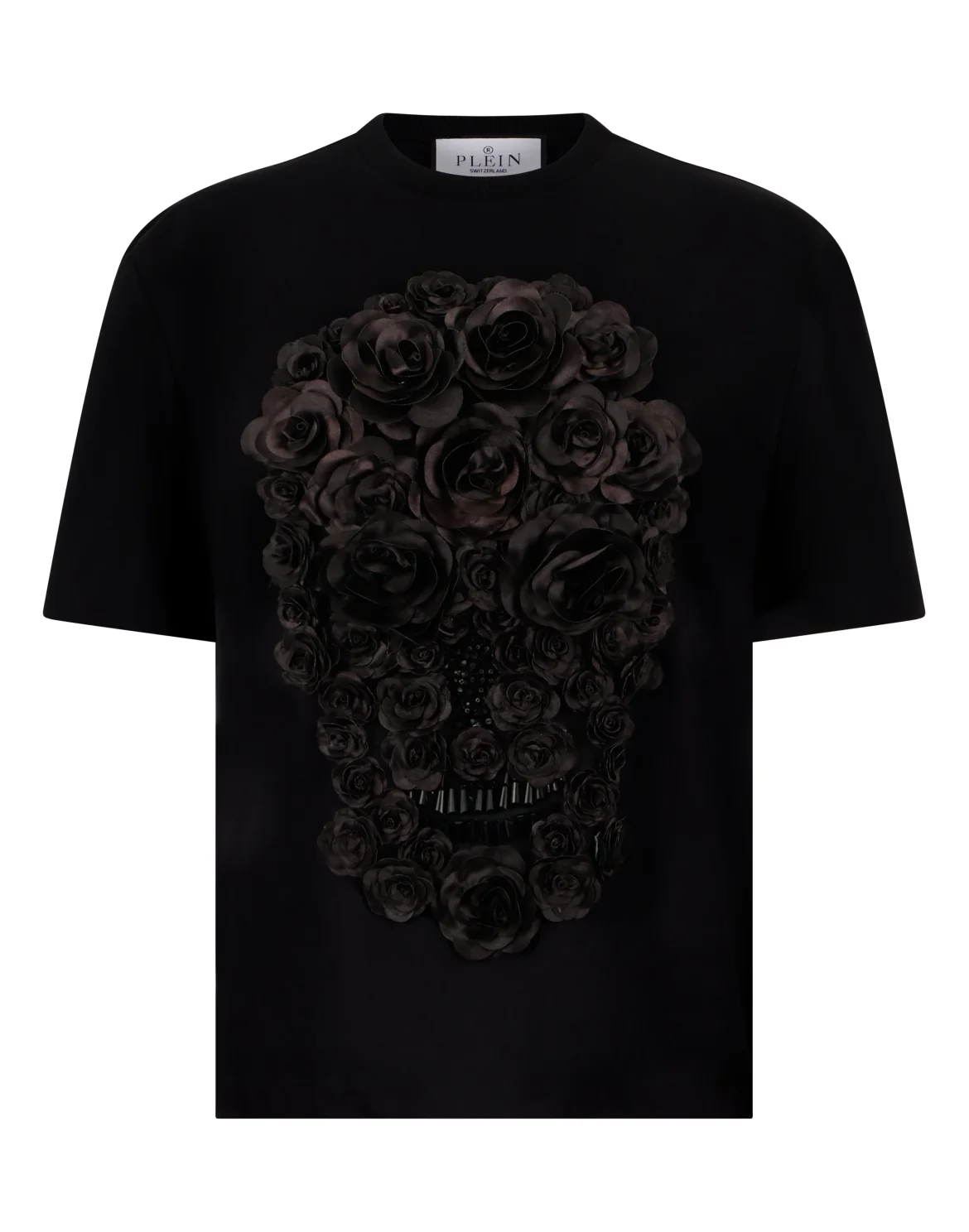Man Fit T-Shirt Flower Skull, цвет: Черный