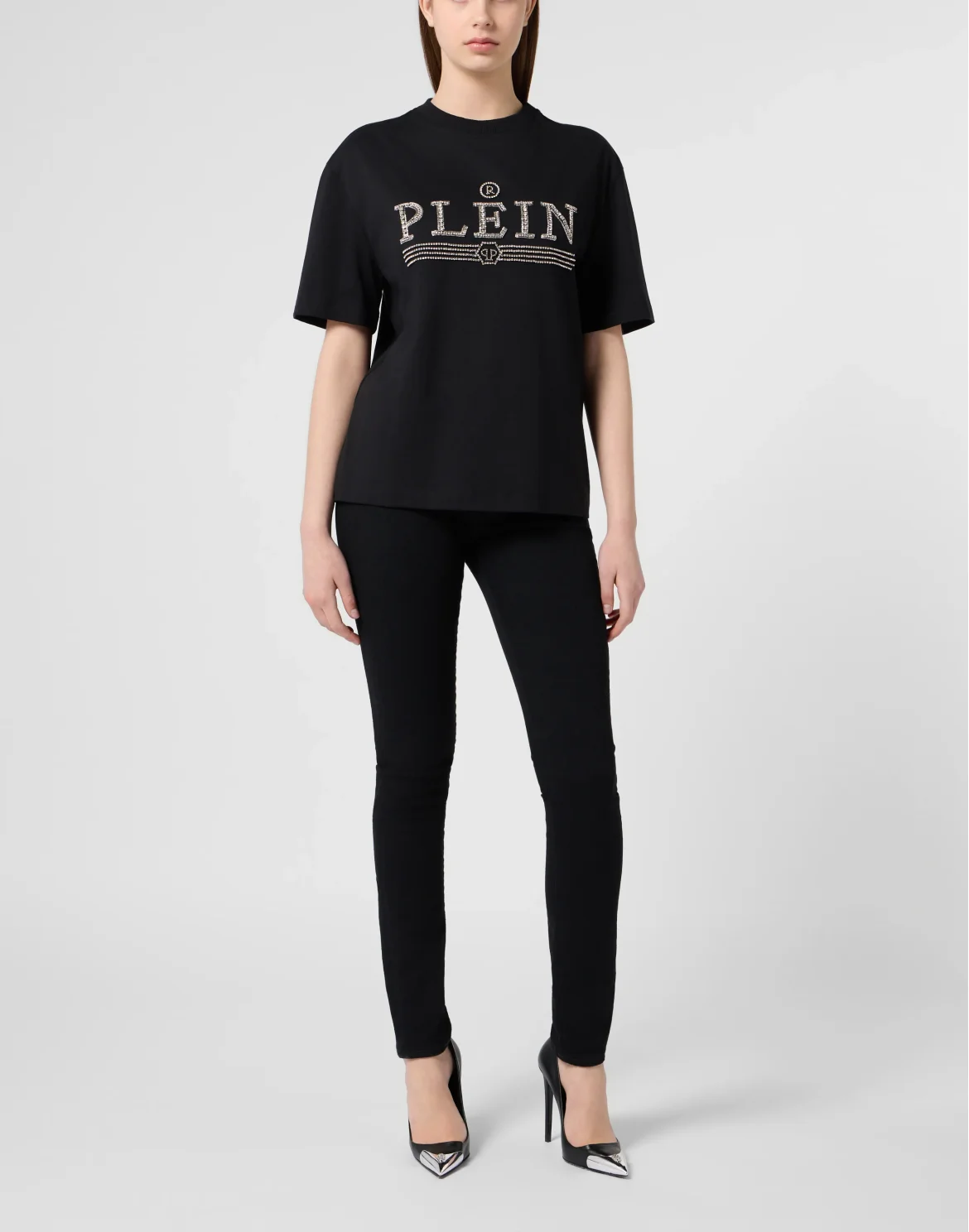 Man Fit T-Shirt Plein Logo, цвет: Черный