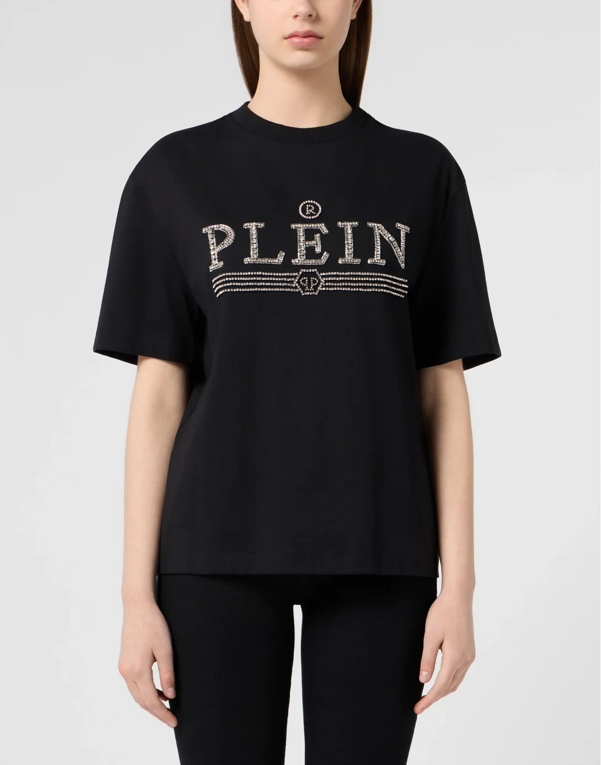 Man Fit T-Shirt Plein Logo, цвет: Черный